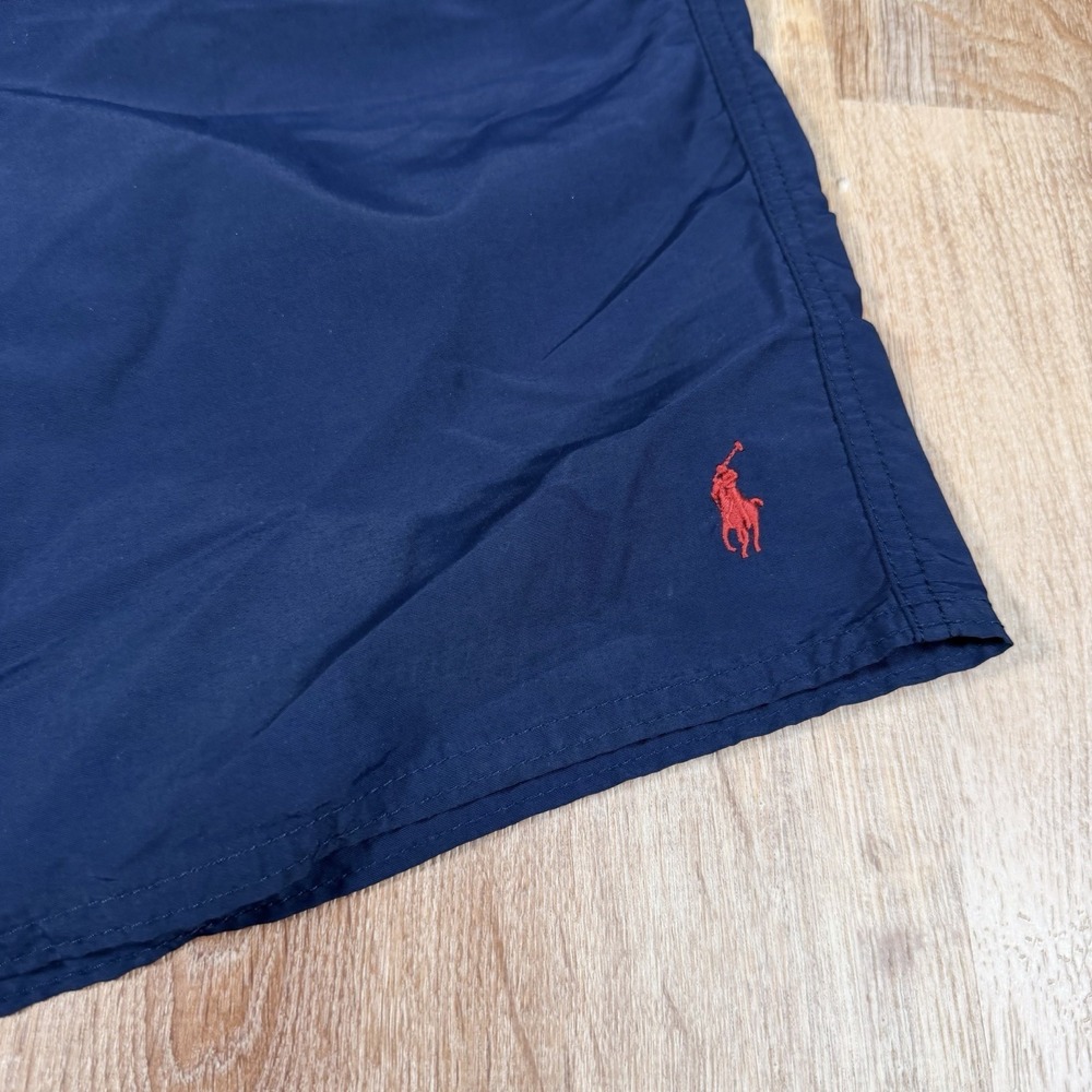 Polo Ralph Lauren Mens XL Swim Trunks Shorts Navy Red Yellow Pony Mesh Lined - Picture 2 of 8